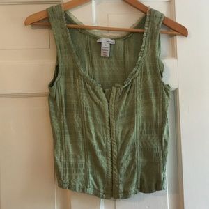 vintage corset top in green fits size M